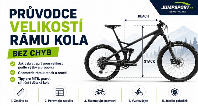 Průvodce velikostí rámu kola.